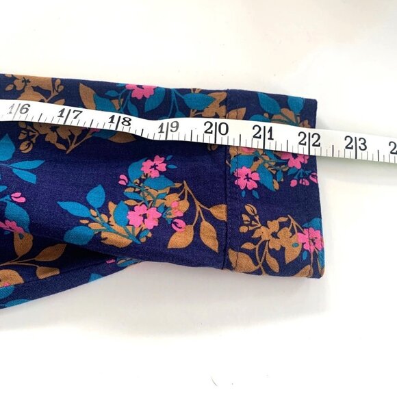 Floral Shirt Dress by National Since 1952 Belted Long Sleeve Women’s Size PM - Picture 9 of 11